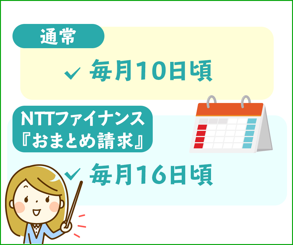 ドコモの利用料金は毎月10日または16日に確定する